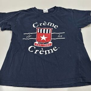 Youth XS Blue Creme de la Creme Short Sleeve  Gildan T Shirt